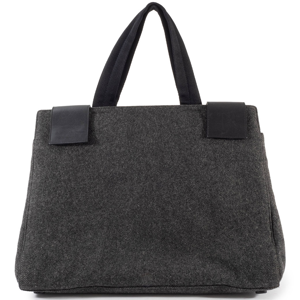 PRADA（プラダ） バッグ 中古 フェルト ハンドバッグ ウール レザー 