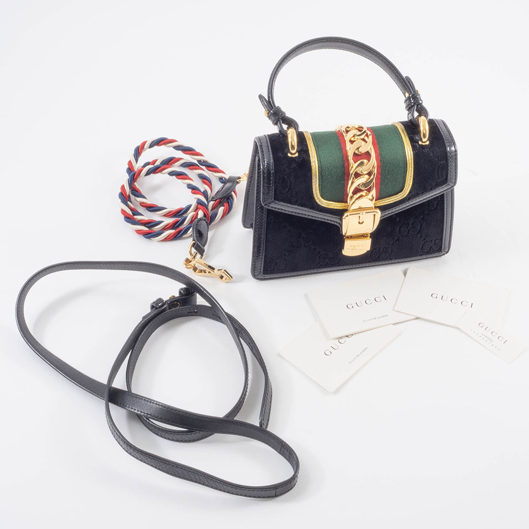 GUCCI（グッチ） バッグ 緑 赤 中古 ショルダー レディース シルヴィ