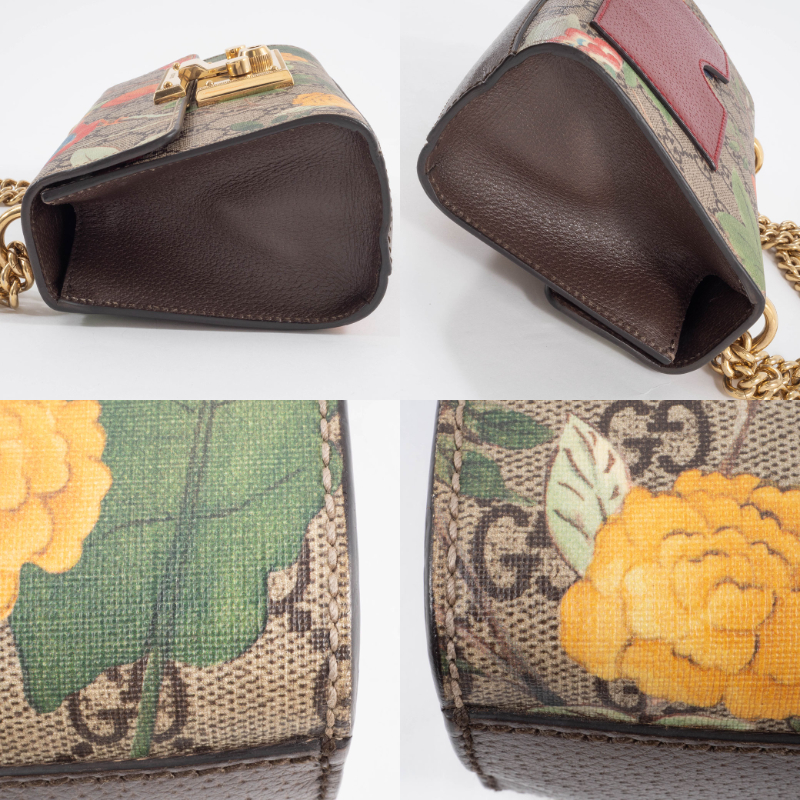 GUCCI(グッチ) ショルダーバッグ パドロック スモール/グッチティアン 409487 ベージュ×ダークブラウン×マルチ チェーンショルダー レザー GUCCI - GUCCI(グッチ) ショルダーバッグ パドロック スモール,グッチ