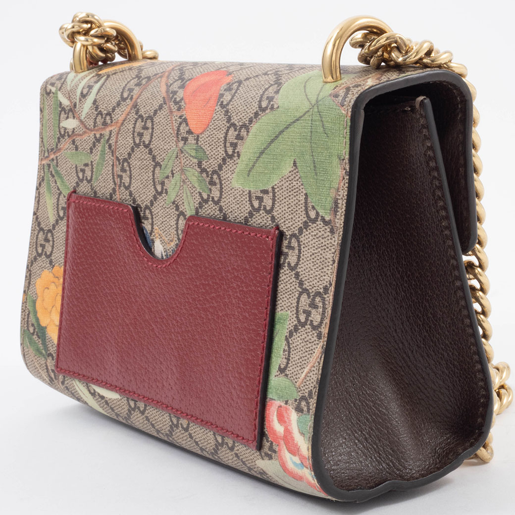 GUCCI(グッチ) ショルダーバッグ パドロック スモール/グッチティアン 409487 ベージュ×ダークブラウン×マルチ チェーンショルダー レザー グッチ GUCCI ショルダーバッグ レディース チェーン バッグ