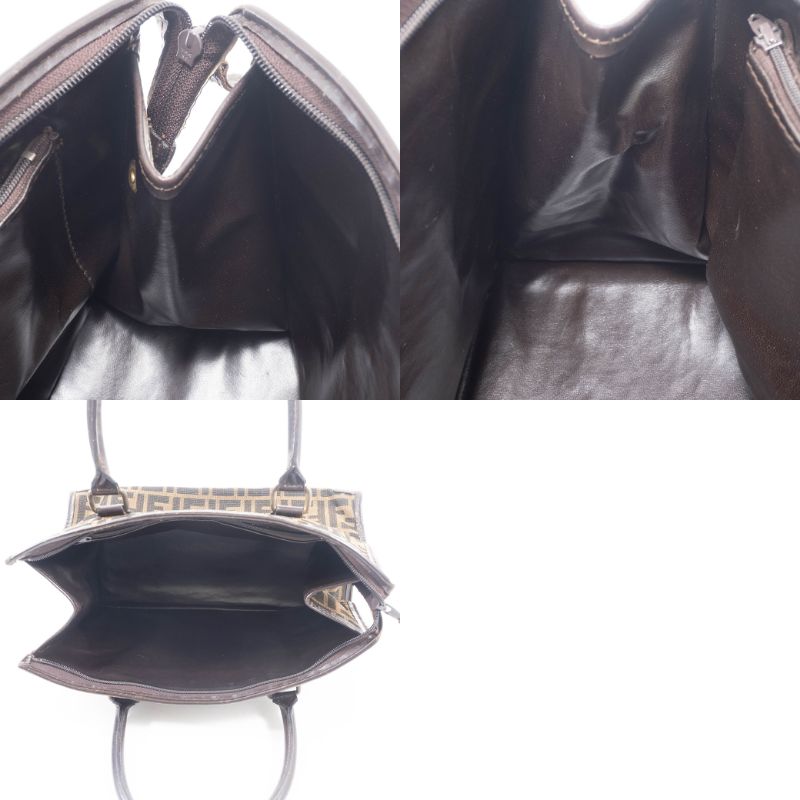 FENDI(フェンディ) ヴィンテージ ズッカ ハンドバッグ キャンバスx FENDI(フェンディ) ヴィンテージ ズッカ ハンドバッグ キャンバスx