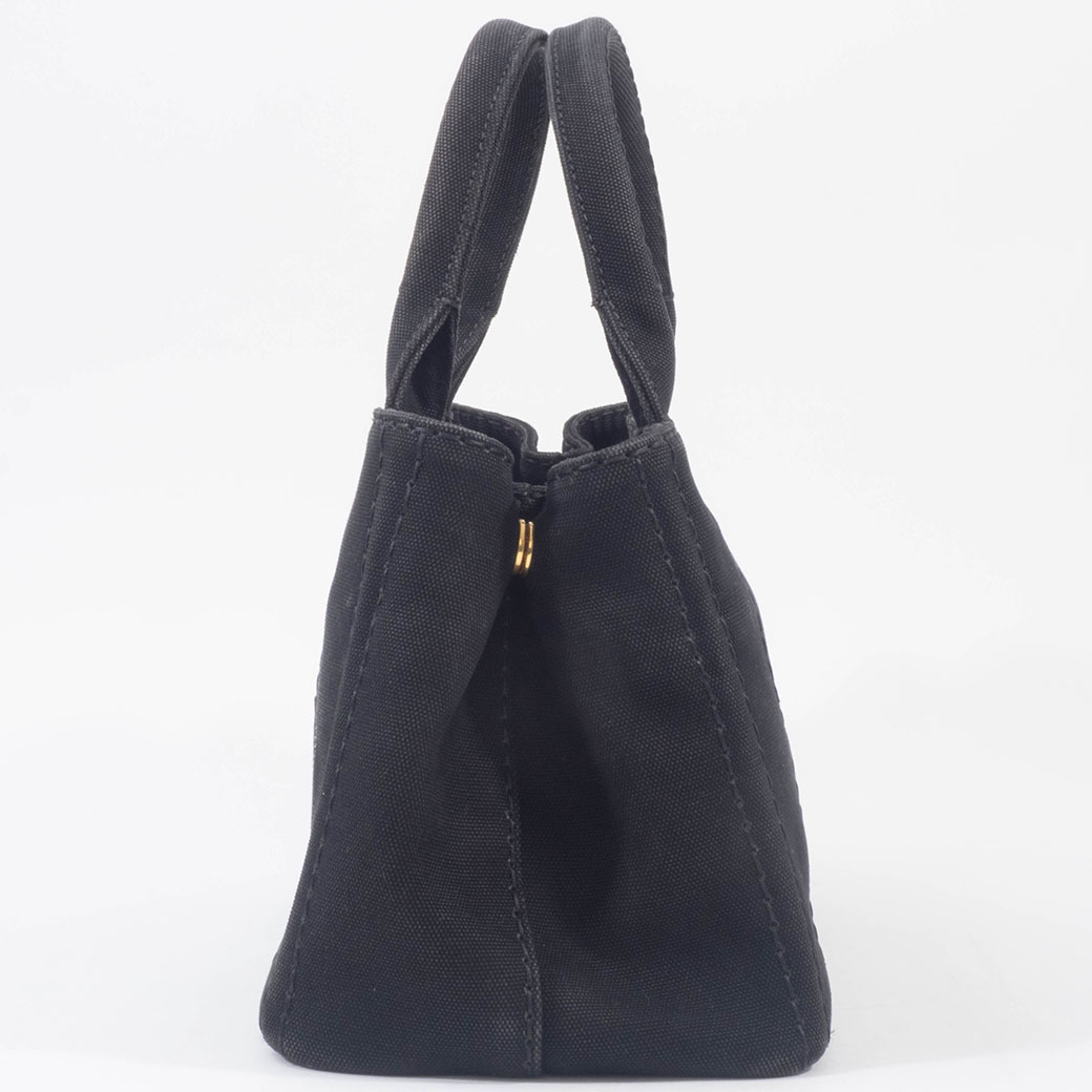 ■中古■　プラダ カナパ S 2WAY ショルダー ハンド バッグ キャンバス ブラック 1BG439 【390968】5 PRADA（プラダ） バッグ 中古 2way ショルダーバッグ カナパ トート