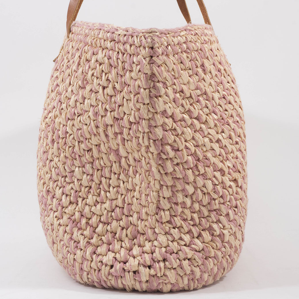 FENDI（フェンディ） バッグ ストロー トートバッグ ピンク 大きめ