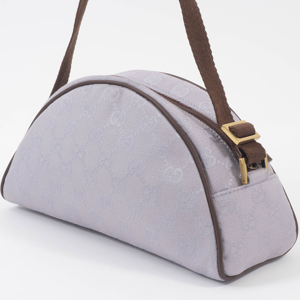 GUCCI グッチ GGキャンバス アクセサリーポーチ ハンドバッグ ラベンダー GG グッチ バッグ ショルダー レディース 中古 GGキャンバス ハーフ