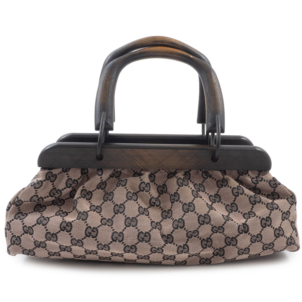 グッチ GUCCI GGキャンバス ウッドハンドル ハンドバッグ ユニセックス GG グッチ GGキャンバス ウッドハンドル ハンドバッグ 112688 GG
