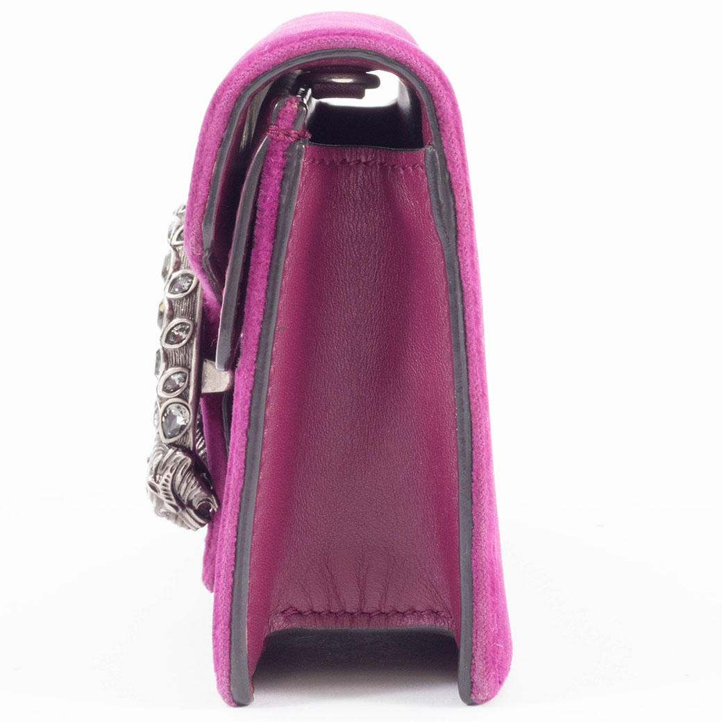 極美品　37　GUCCI　グッチ　デュオニソス　ベロア　チェーン　ミニ　パープル 中古・古着通販】GUCCI (グッチ) ベロアGGマーモント ベルベット