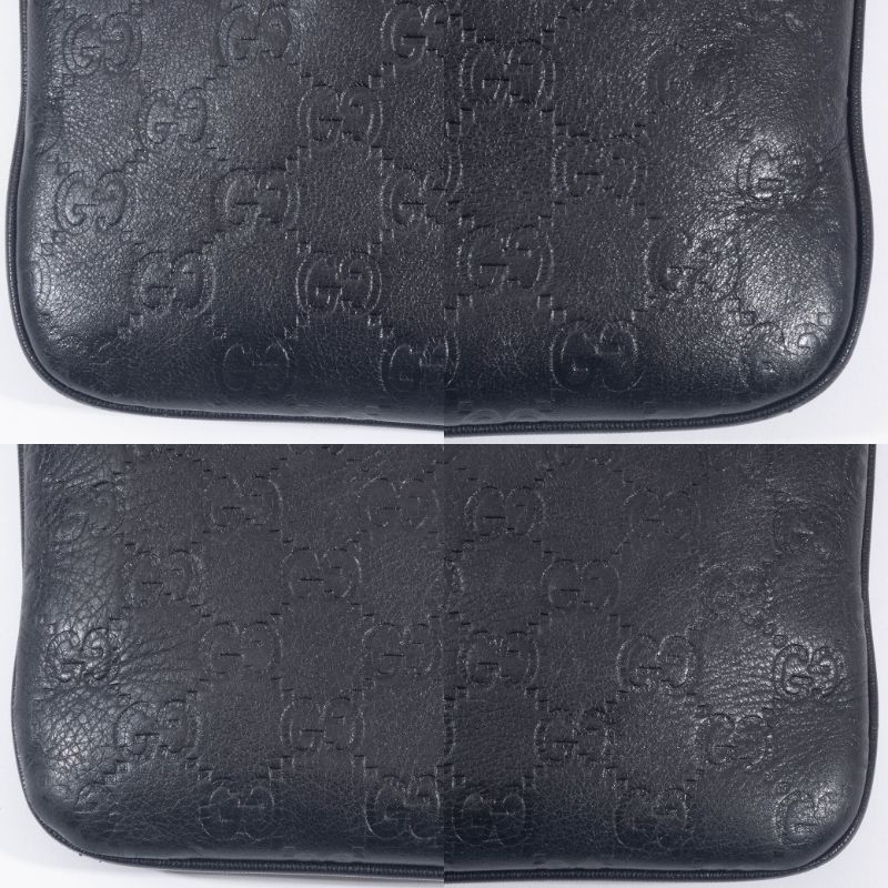 美品 GUCCI グッチ ブラック 黒 シルバー金具 GGキャンバス /レザー 28562 ショルダーバッグ メッセンジャーバッグ  レディース 600669 【中古】 グッチシマ グッチ メッセンジャーバッグ ショルダーバッグ 239347
