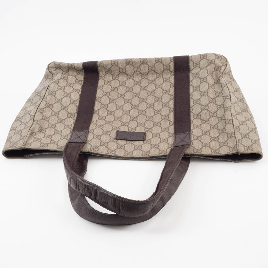 美品 GUCCI GGスプリーム トートバッグ ブラウン A4 GG グッチ バッグ 中古 トート レディース GGスプリーム 141624 レザー