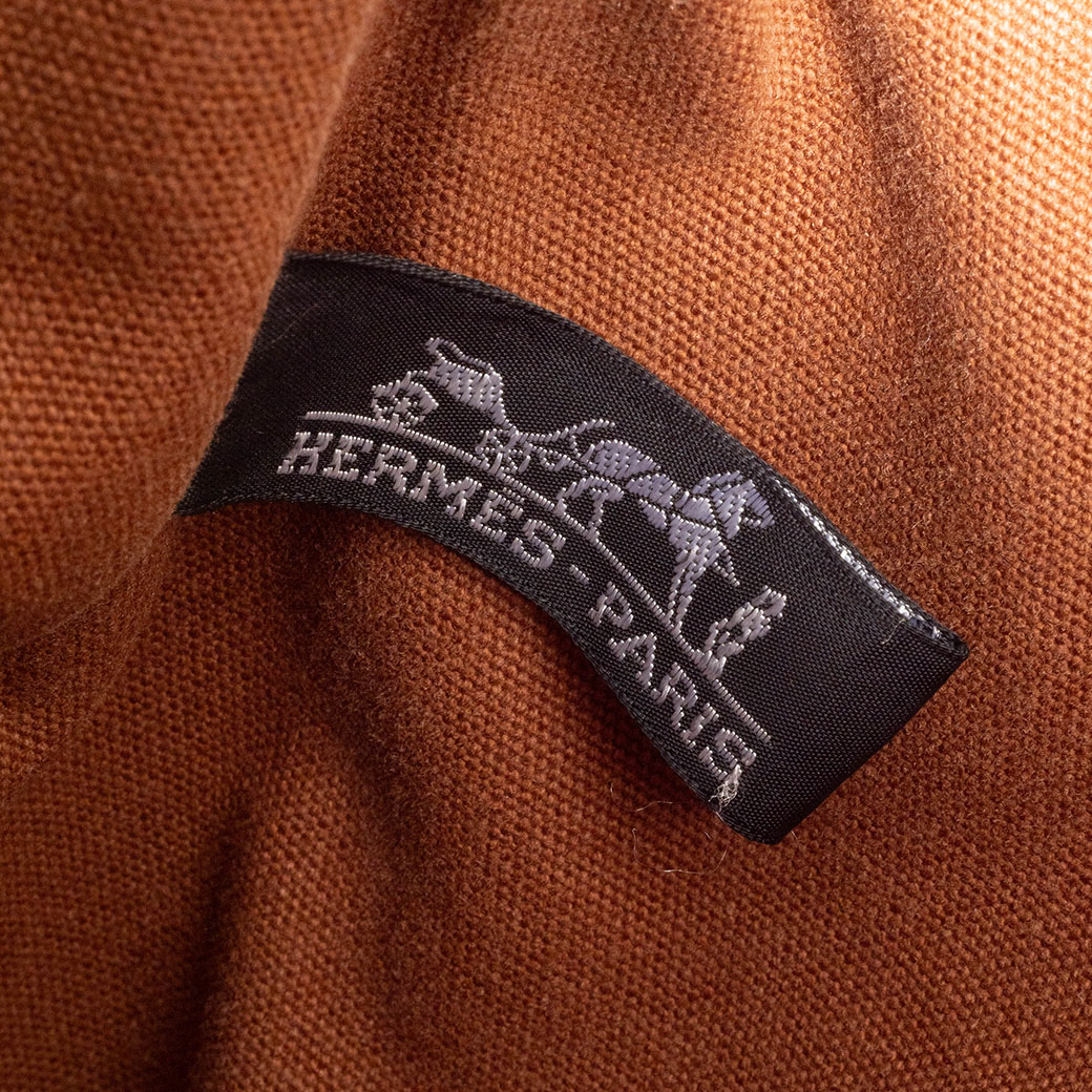 エルメス バッグ サクソーMM ショルダーバッグ トワルアッシュ ブラウン レディース A4収納不可 バケツ型 HERMES 中古の画像