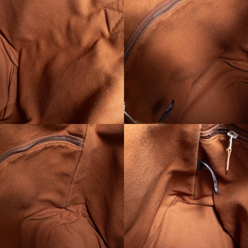 エルメス バッグ サクソーMM ショルダーバッグ トワルアッシュ ブラウン レディース A4収納不可 バケツ型 HERMES 中古の画像