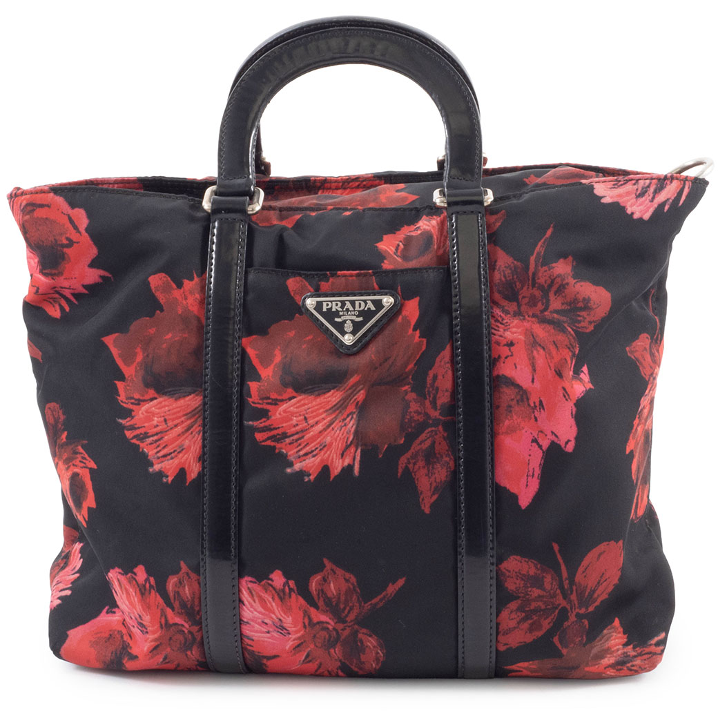 PRADA（プラダ） バッグ フラワープリント ハンドバッグ BN1066