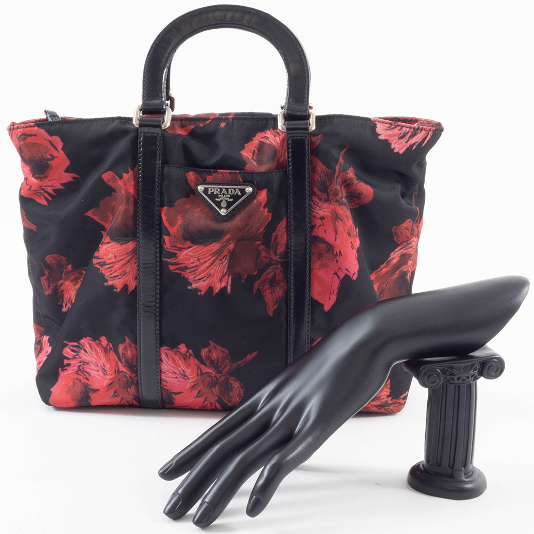 PRADA（プラダ） バッグ フラワープリント ハンドバッグ BN1066