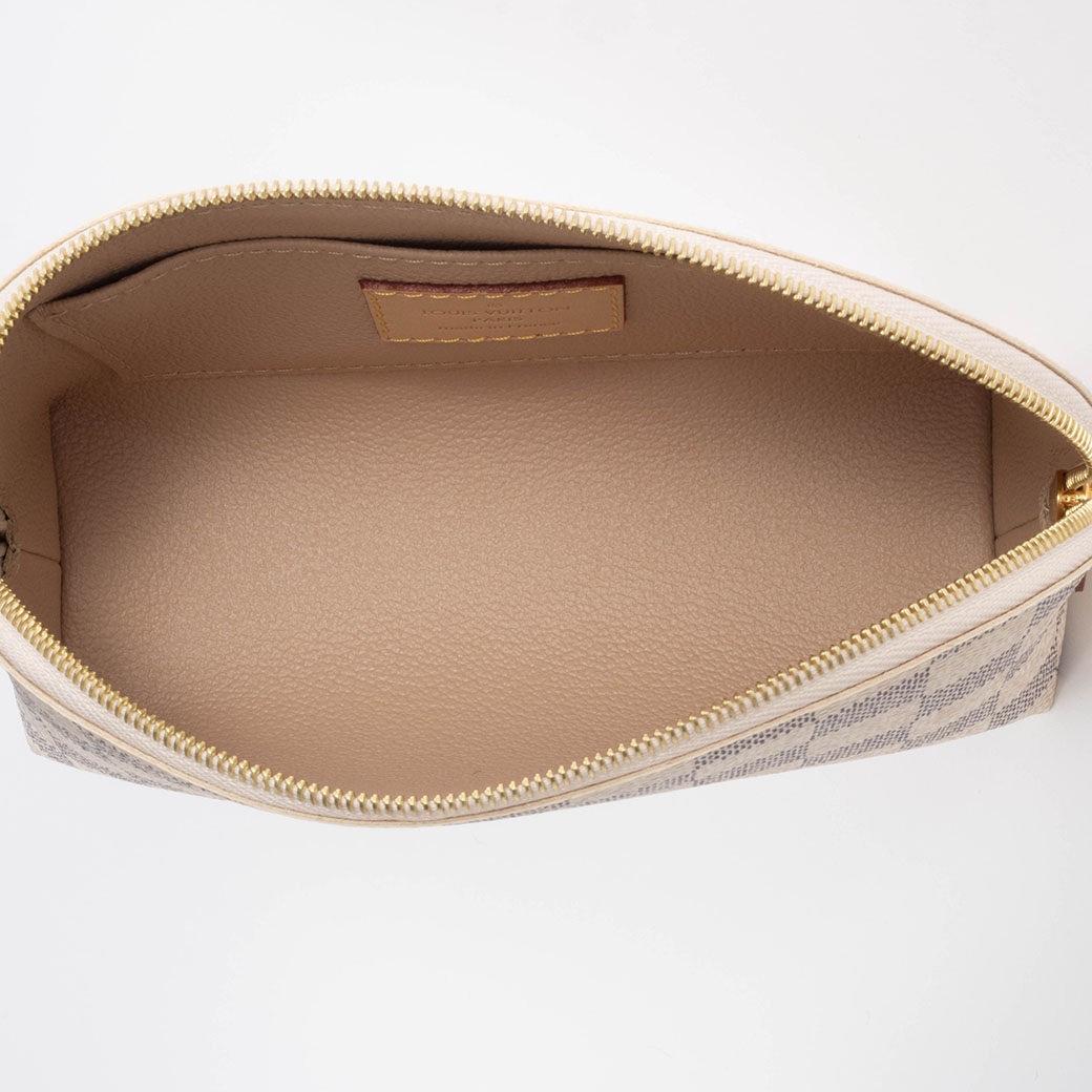 ルイヴィトン N60024 ポーチ ブラウン  LOUIS VUITTON 化粧用ポーチ ダミエ アズール ルイ ヴィトン ポシェットコスメティック 小物入れxポーチ N60024