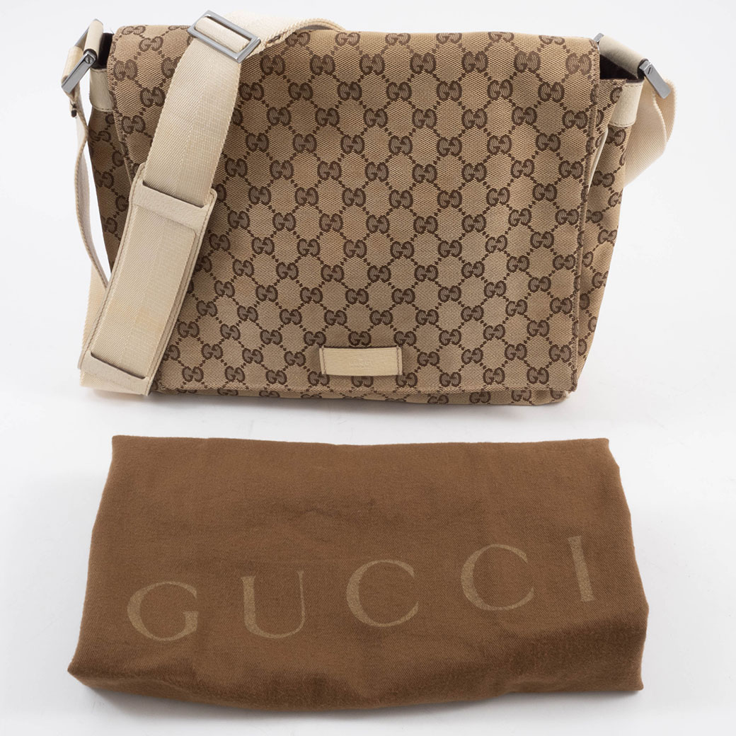 グッチ GUCCI GGキャンバス ショルダーバッグ バッグ キャンバス レザー レディース ベージュ系 / アイボリー系 146236 【中古】 GUCCI - グッチ GUCCI GGキャンバス ショルダーバッグ バッグ