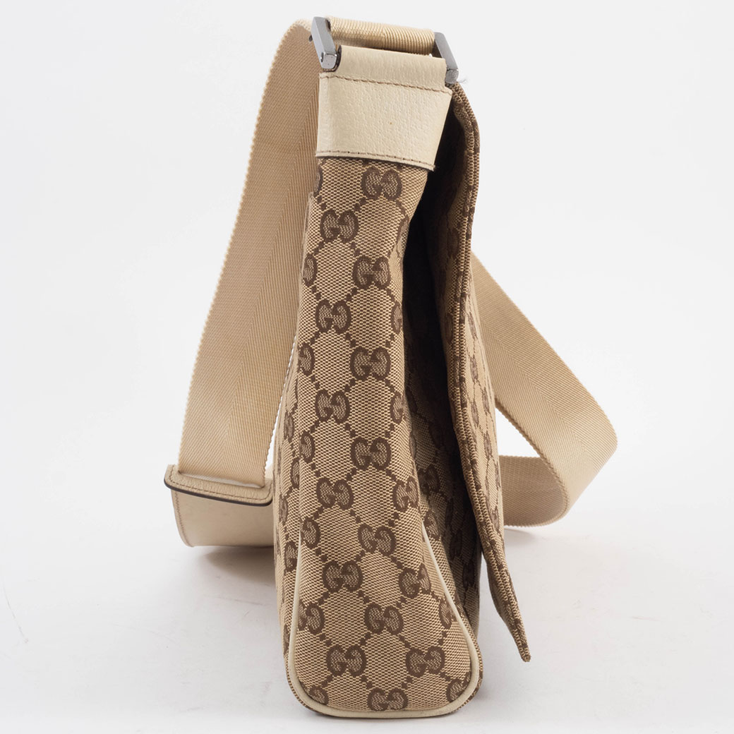 グッチ GUCCI GGキャンバス ショルダーバッグ バッグ キャンバス レザー レディース ベージュ系 / アイボリー系 146236 【中古】 GUCCI - グッチ GUCCI GGキャンバス ショルダーバッグ バッグ
