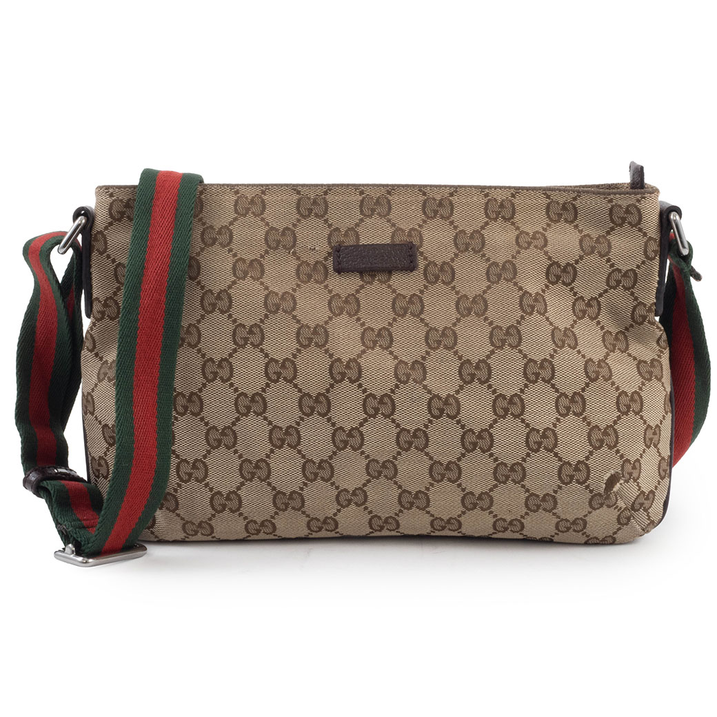最終価格 正規品 GUCCI 【GGマーク】 赤緑ライン GG グッチ バッグ 緑 赤 中古 ショルダー レディース 189749 GG