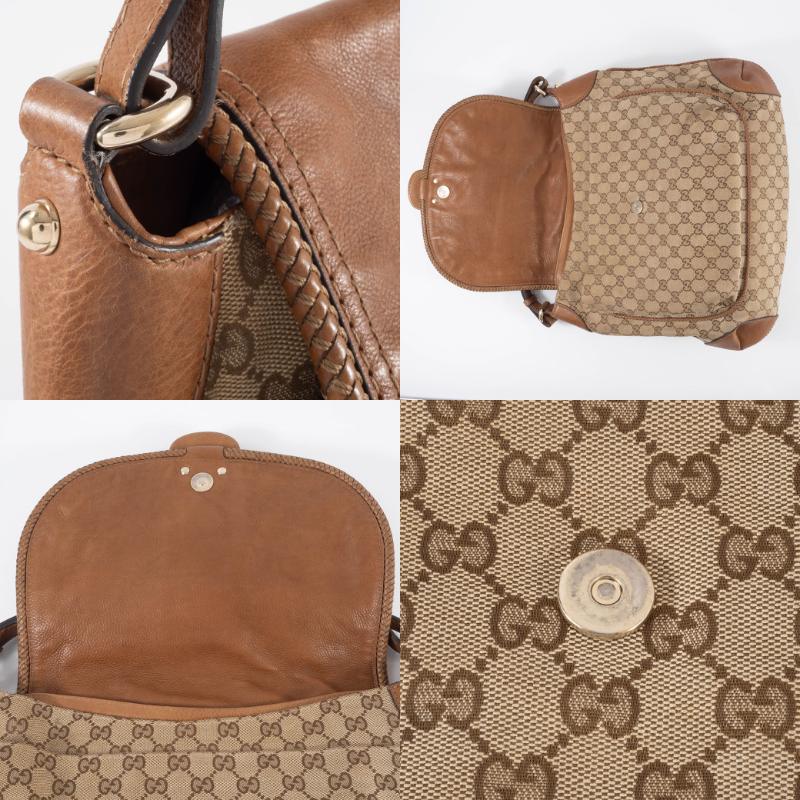 【✨極美品✨】グッチ ショルダーバッグ GGキャンバス A4収納可 ブラウン GG グッチ バッグ ショルダー 中古 レディース マラケシュ 257021 GG