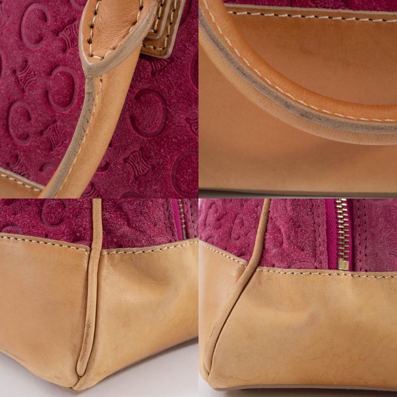 CELINE セリーヌ Cマカダム スエード ショルダーバッグ 中古 D4 CELINE（セリーヌ） バッグ 中古 トートバッグ Cマカダム スエード