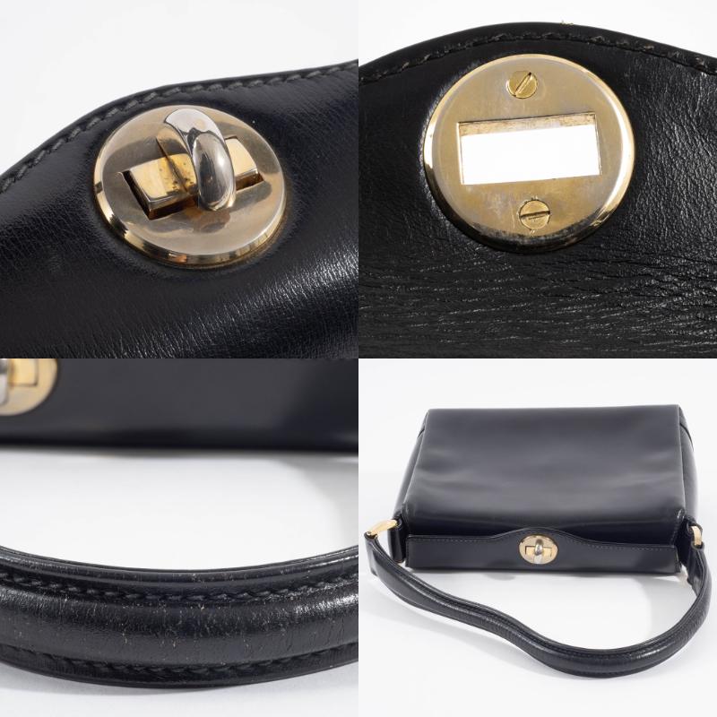 宇167/ GUCCI グッチ ショルダーバッグ ターンロック レザー GUCCI グッチ バンブー ターンロック レザー 2way ショルダーバッグ