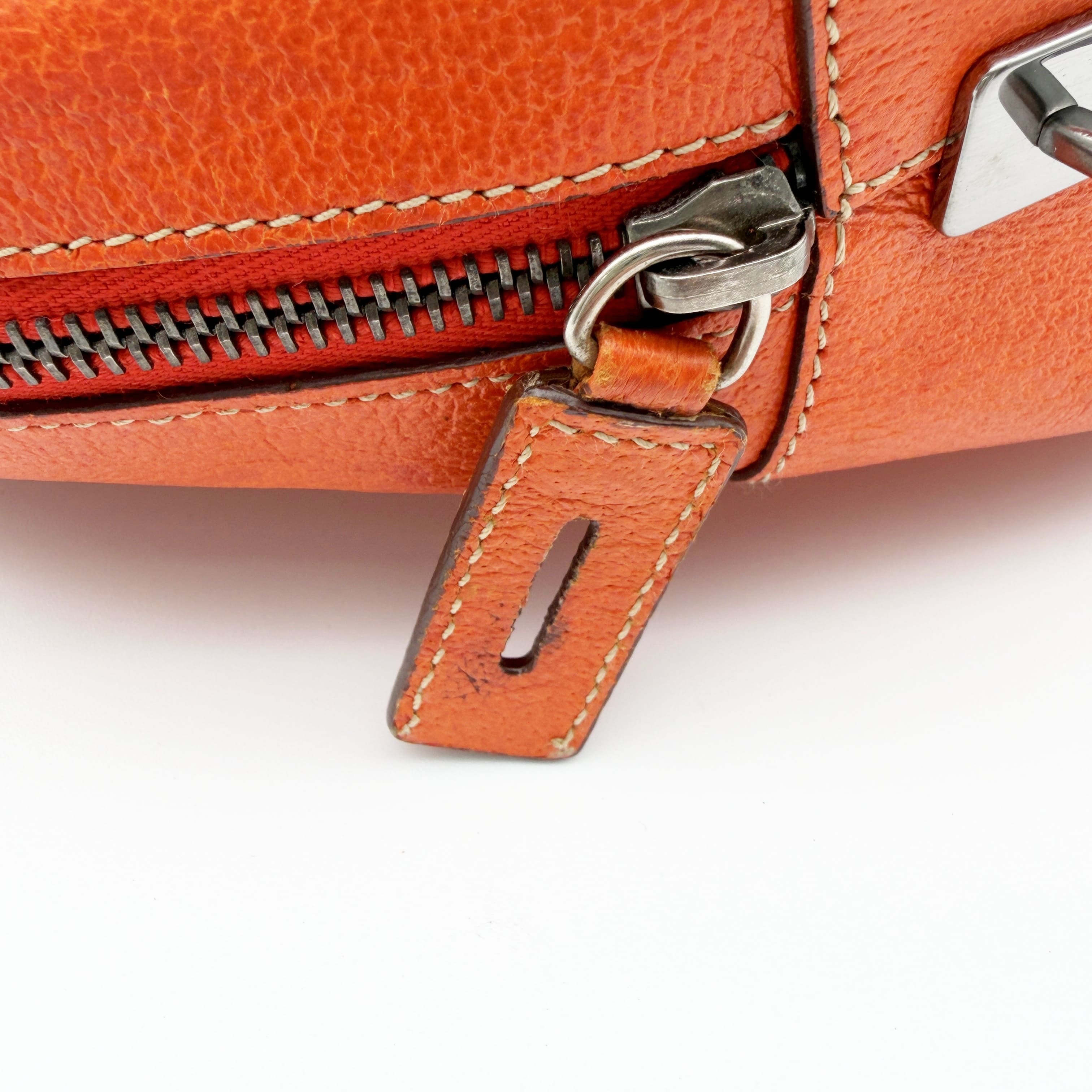 PRADA（プラダ） ボストンバッグ レザー オレンジ レディース