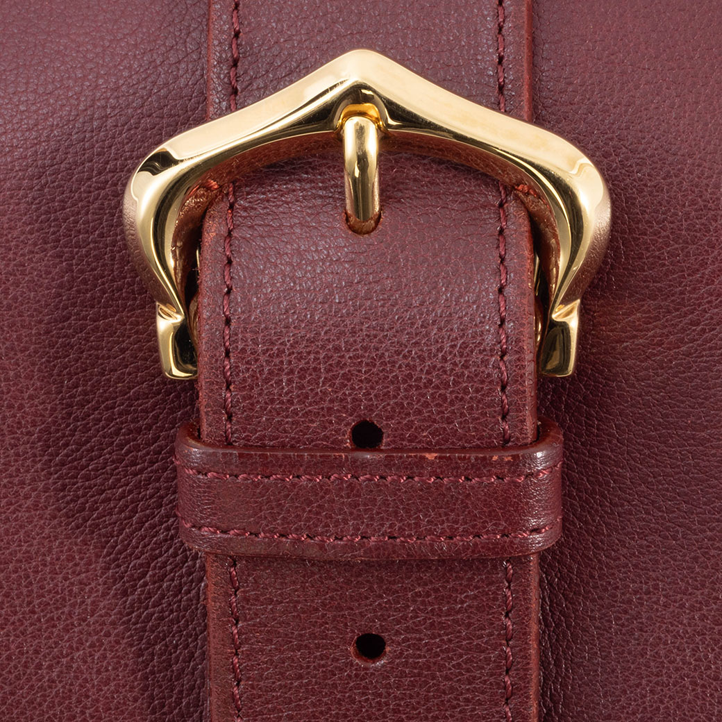 【CARTIER】カルティエ マストライン スウェード×カーフ ボルドー レディース ショルダーバッグ Cartier（カルティエ） マストライン ショルダーバッグ カーフスキン