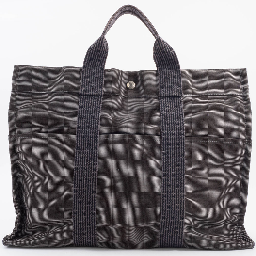 【美品】HERMES エルメス　エールライン　ビジネスバッグ　キャンバス HERMES（エルメス） バッグ エールライン MM トートバッグ キャンバス