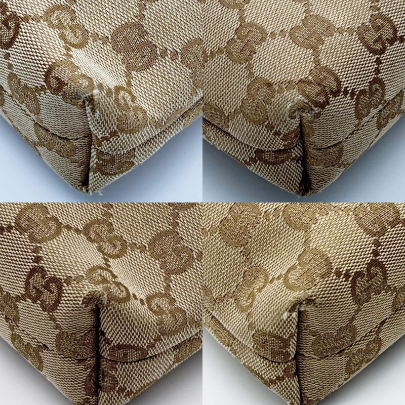 グッチ GUCCI GGキャンバス ショルダーバッグ 388924 レザー ベージュ