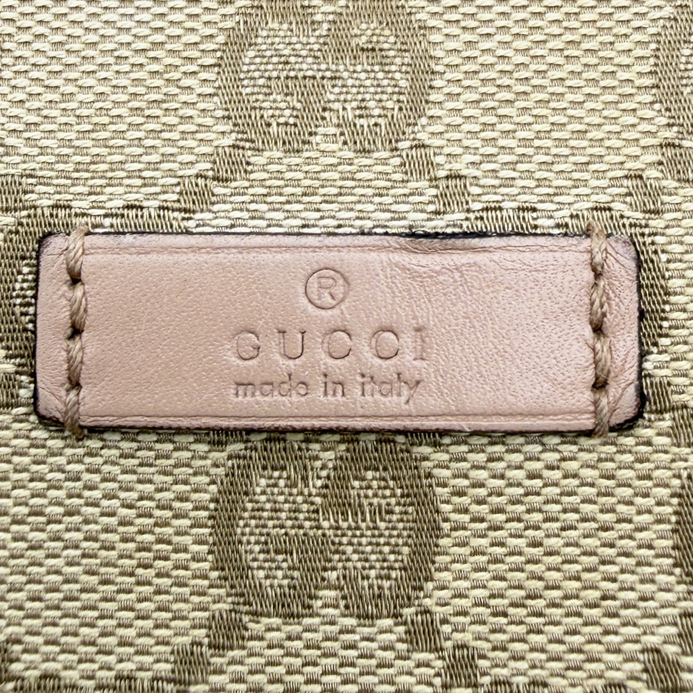グッチ GUCCI GGキャンバス ショルダーバッグ 388924 レザー ベージュ