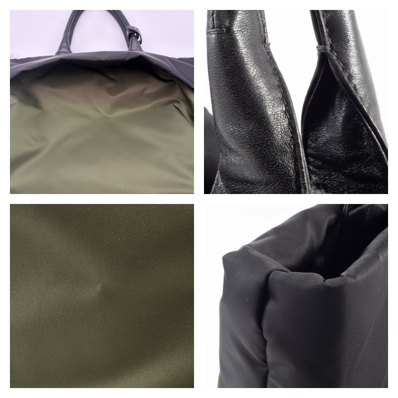 PRADA（プラダ） ナイロン トートバッグ 中古 B4521V ブラック カーキ