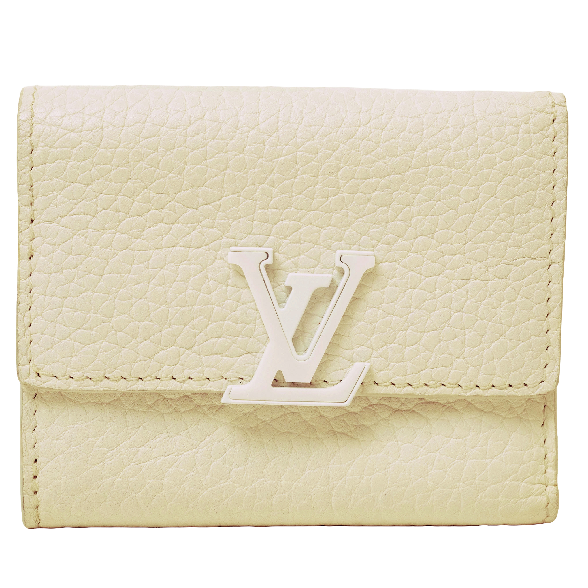 美品 ルイヴィトン ポルトフォイユ カプシーヌ XS 三つ折り財布 ベージュ カプシーヌ ルイ ヴィトン 財布 三つ折り ポルトフォイユ XS トリヨン