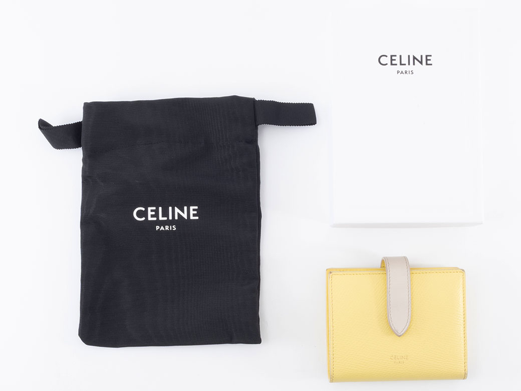 美品 CELINE セリーヌ 二つ折り イエロー スモールストラップウォレット CELINE（セリーヌ） スモールストラップ ウォレット 二つ折り財布 2