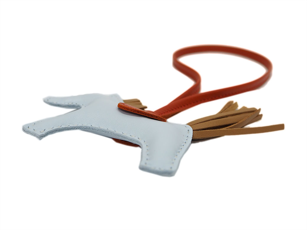HERMES（エルメス） ロデオPM バッグチャーム ブルーブリュム