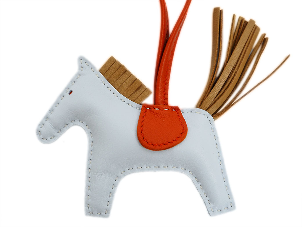HERMES（エルメス） ロデオPM バッグチャーム ブルーブリュム