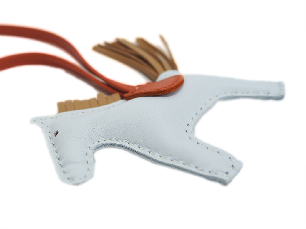 HERMES（エルメス） ロデオPM バッグチャーム ブルーブリュム