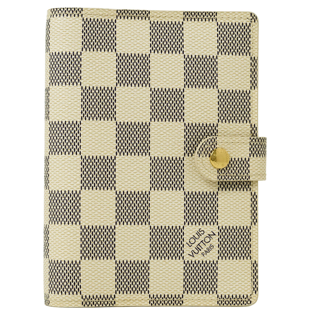 ルイヴィトン ダミエ 手帳カバー　6穴 LOUIS VUITTON】手帳カバー アジェンダMM ダミエ 6穴式 - メルカリ