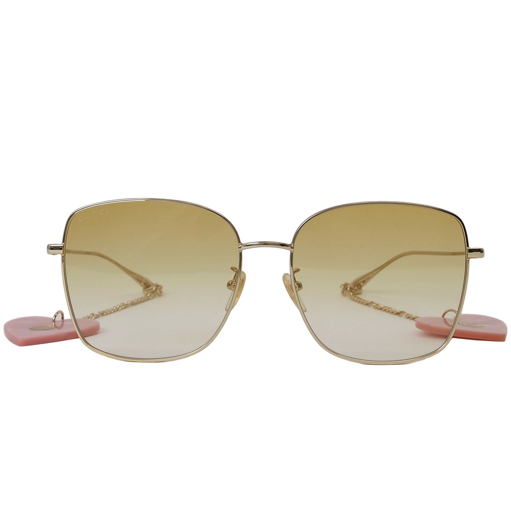GUCCI（グッチ） サングラス スクエア チャーム 小物 ゴールド