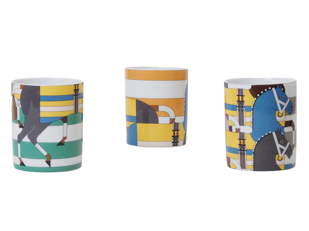エルメス ロカバール マグカップ 3点セット 食器 マルチカラー P051432P 陶器 300ml HERMES 未使用 中古_2