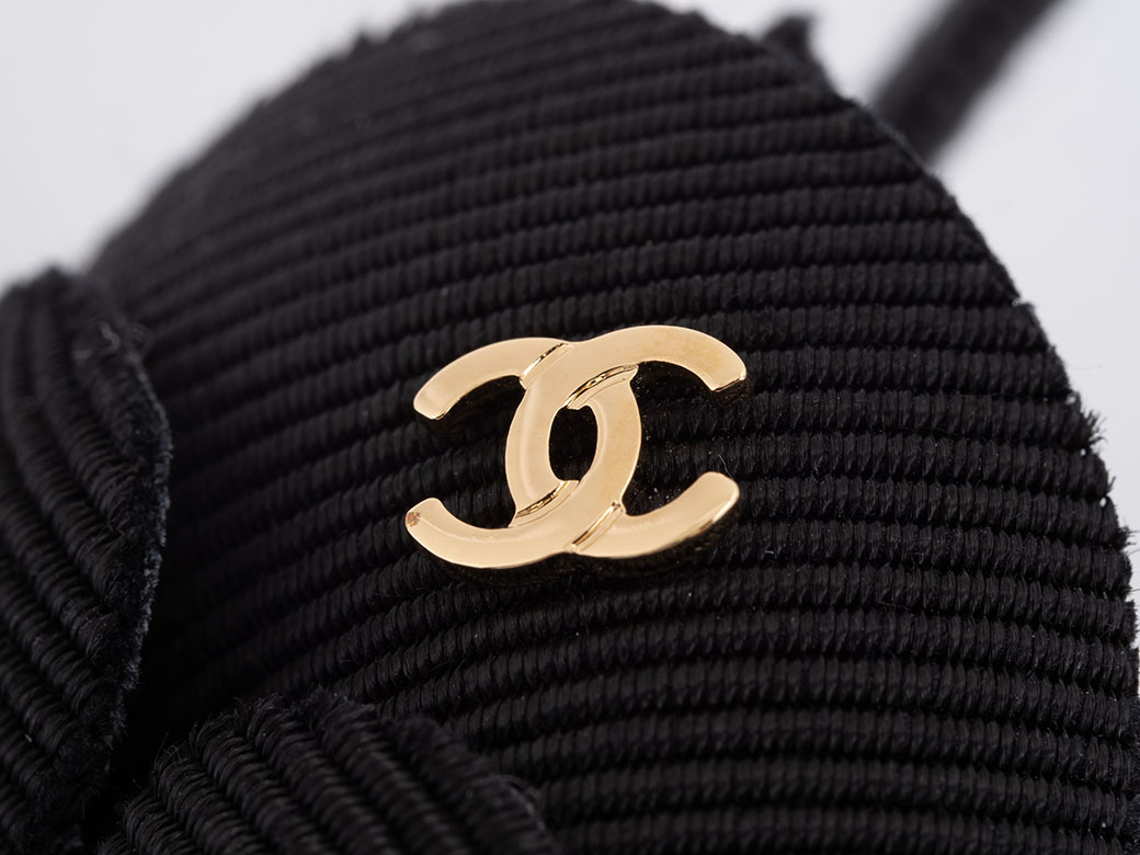 CHANEL（シャネル） 24P カメリア カチューシャ ブラック コットン