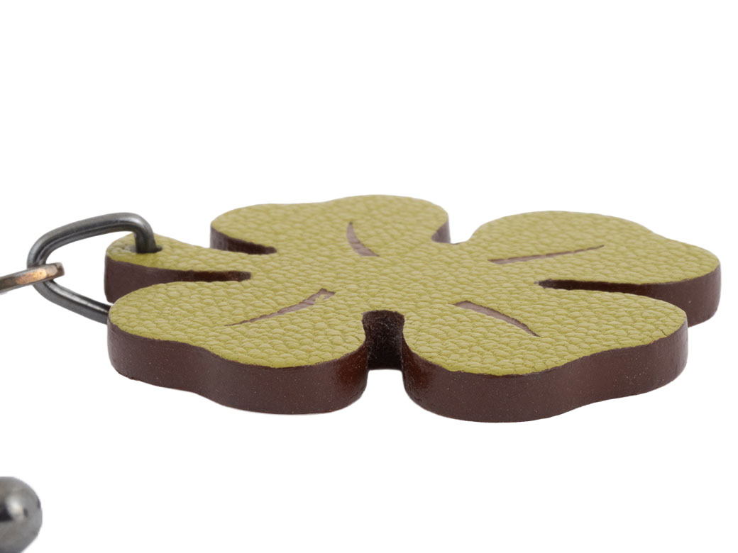 HERMES（エルメス） ラッキー4 クローバー バッグチャーム レザーx