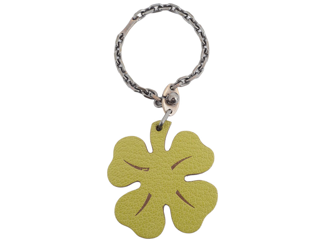 HERMES（エルメス） ラッキー4 クローバー バッグチャーム レザーx