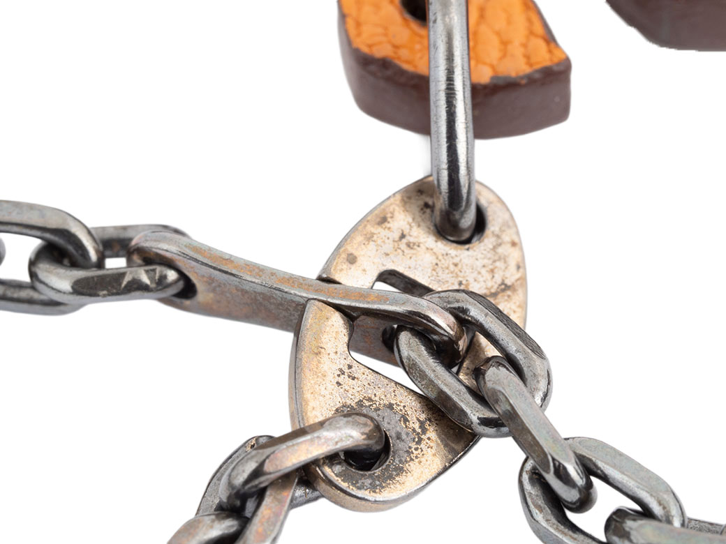 HERMES（エルメス） ラッキー4 クローバー バッグチャーム レザーx