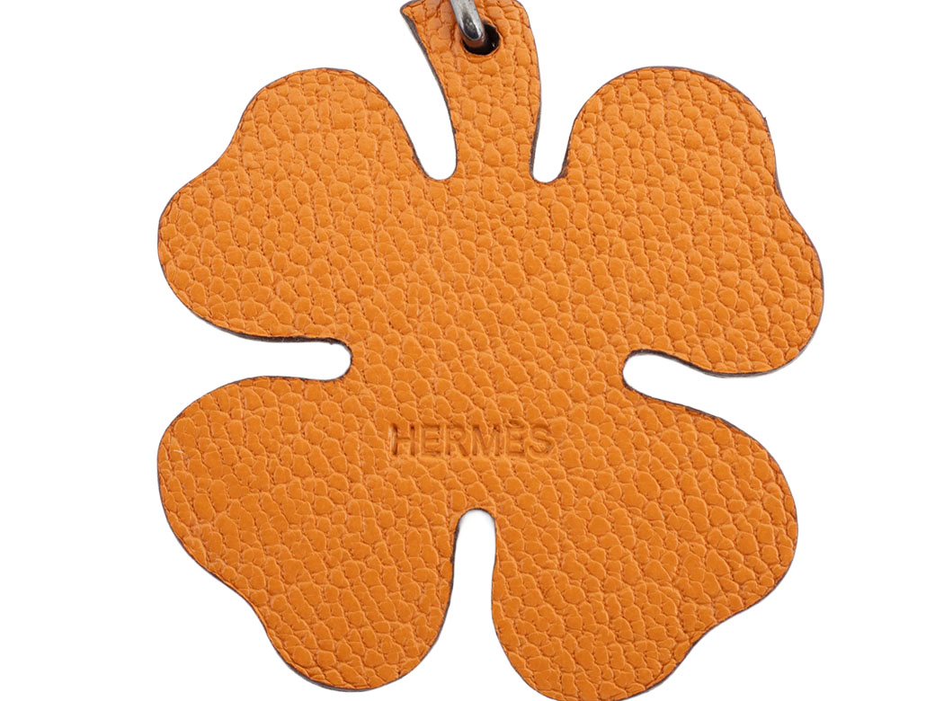 HERMES（エルメス） ラッキー4 クローバー バッグチャーム レザーx