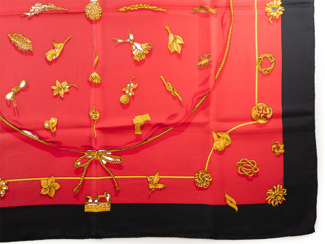 HERMES（エルメス） スカーフ カレ90 クリップ Clips シルク レッド