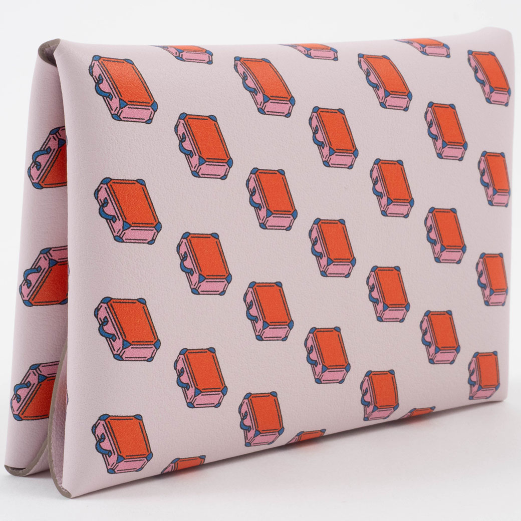 美品 Hermes エルメス カルヴィ ヴェルソ カードケース ピンク レッド 大人気ピンクカラー♪】HERMES カルヴィ デュオ カードケース (HERMES