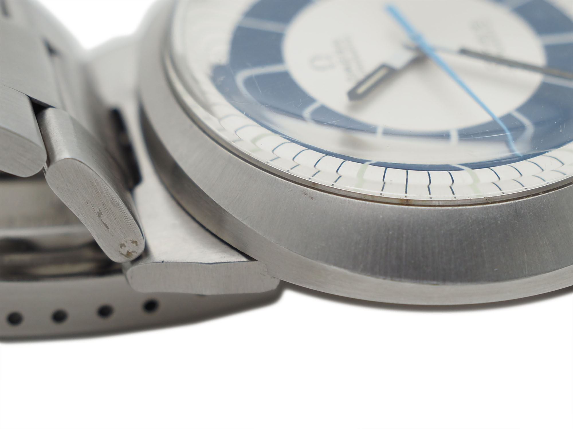 OMEGA オメガ ジュネーブダイナミック 腕時計 135.033 シルバーxブルー