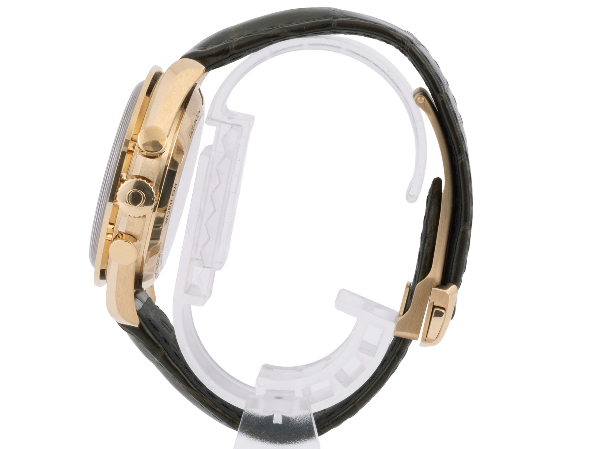 オメガ OMEGA 時計 レザーベルト　イエロー　付属品なし SPEEDMASTER オメガ スピードマスター ムーンウォッチ 腕時計 42MM