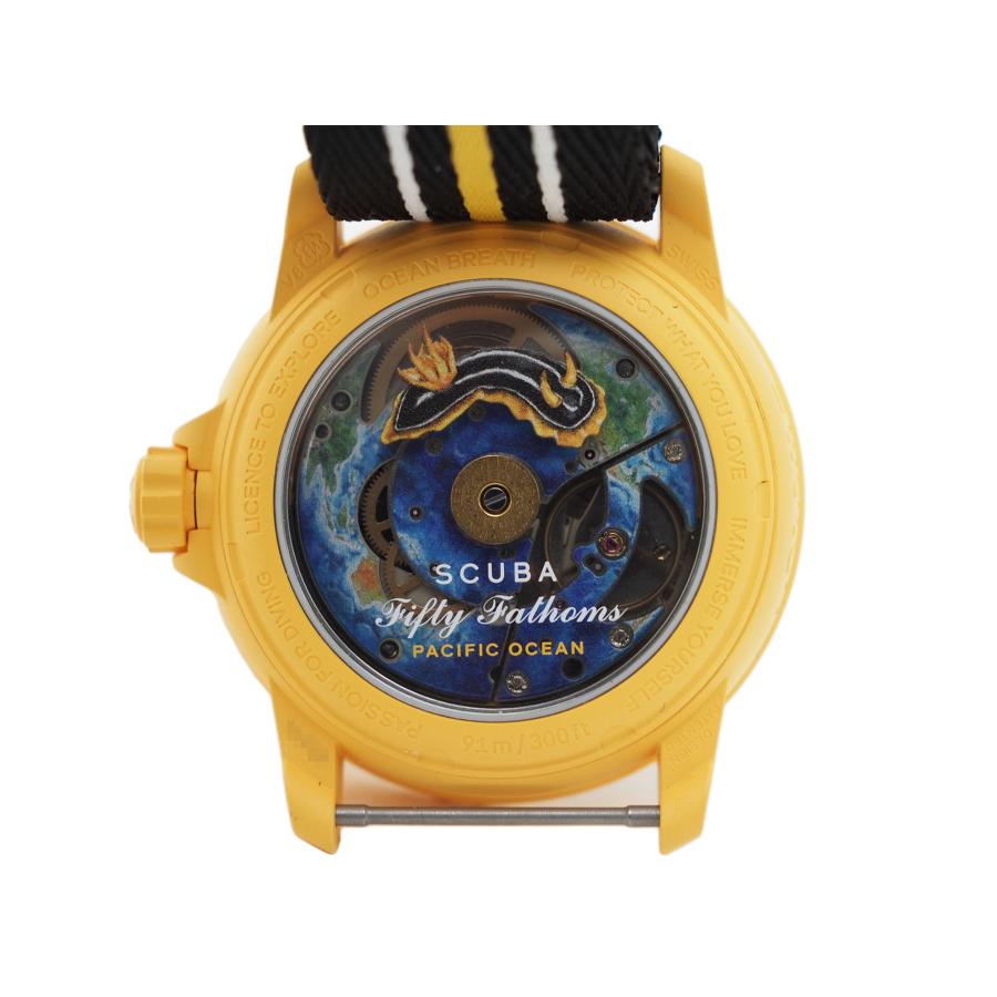 ブランパンスウォッチ パシフィックオーシャン スキューバ フィフティ ファゾムス 腕時計 SO35P100 BlancpainXSwatch 未使用 中古｜brandshop-uprise｜06