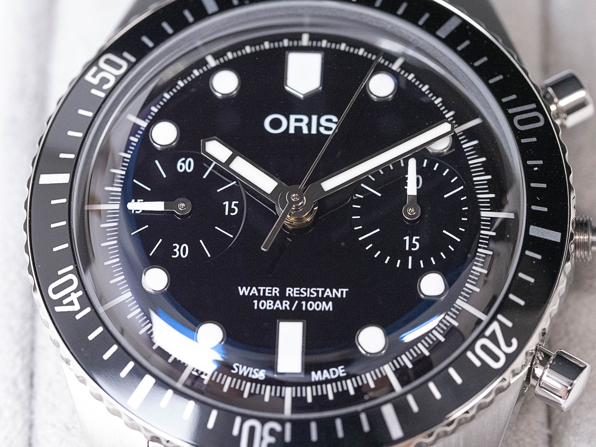 オリス ダイバーズ65 クロノグラフ 40mm SS 腕時計 01 771 7791