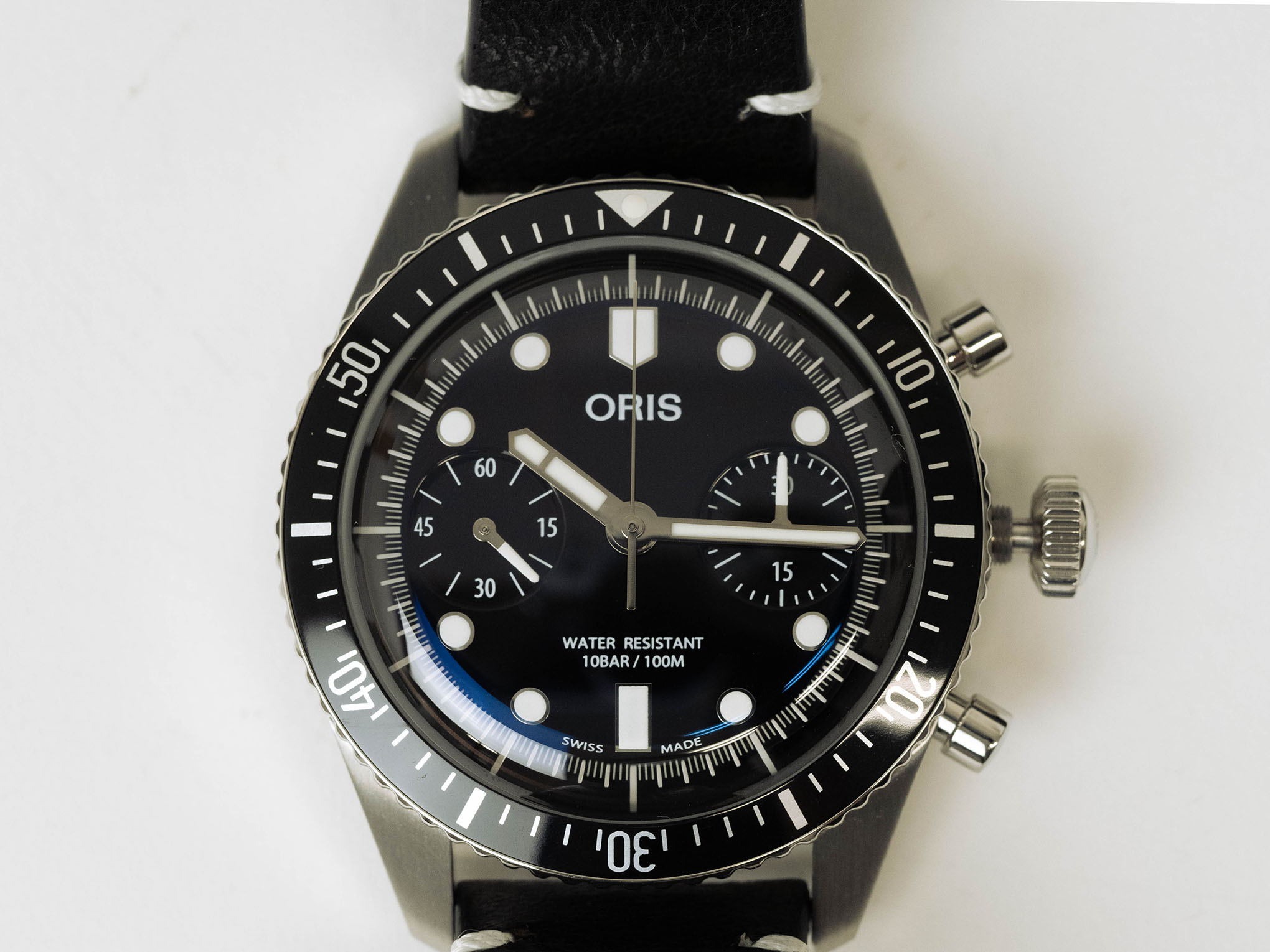オリス ダイバーズ65 クロノグラフ 40mm Divers 65 Automatic 40mm 01 771 7744 4354-07 8 21 18 箱 保証書 SS メンズ時計 ブラック 仕上げ済 美品 【中古】 DIVERS オリス ORIS ダイバーズ 65 クロノグラフ 40mm 腕時計 メンズ