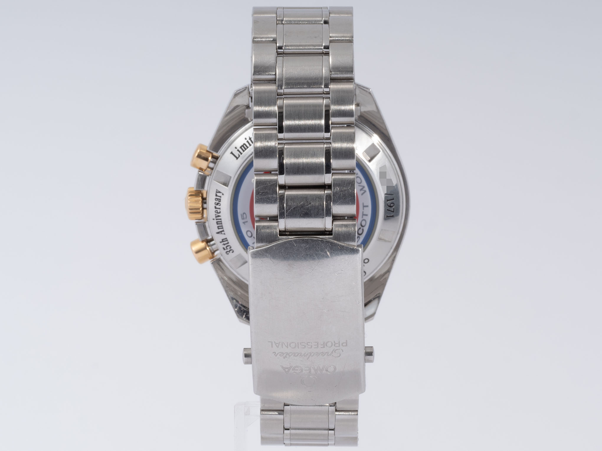 SPEEDMASTER オメガ OMEGA スピードマスター アポロ15号 35周年記念モデル 腕時計 メンズ 手巻き シルバー 3366. ...